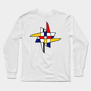 Mondrian style wind spinner Long Sleeve T-Shirt